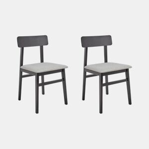 Conjunto de 2 cadeiras de jantar STACY Madeira Cinzento claro