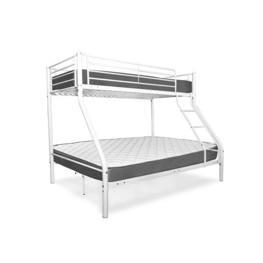 Beliche de metal com dois colchões (90x190cm e 135x190cm)