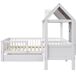 Cama cabaña infantil de madera maciza con 1 cajón Cama cabaña infantil de madera maciza con 1 cajón Blanco