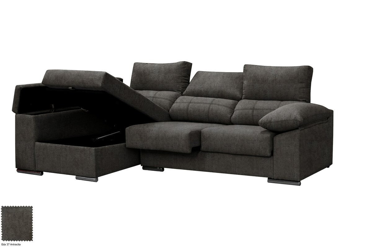 Sofa Chaise Longue Reclinable, con Arcon