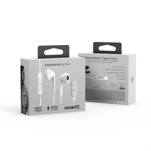 Auriculares com microfone Energy Sistem Smart 2 USB-C - Branco