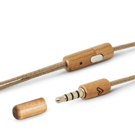 Auriculares com microfone Energy Sistem Eco Wood - Cor Castanho Claro