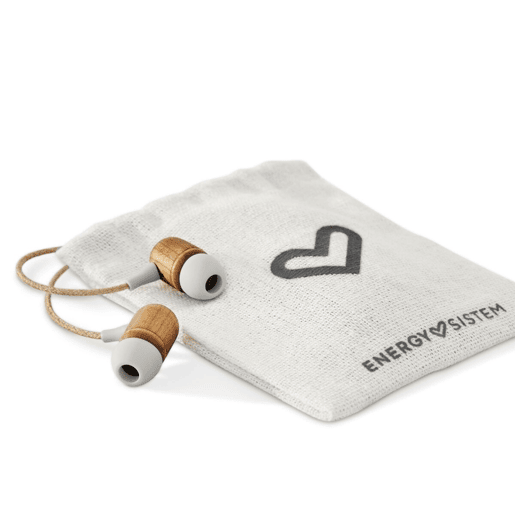 Auriculares com microfone Energy Sistem Eco Wood - Cor Castanho Claro