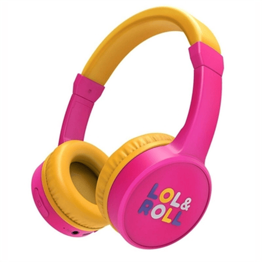 Fones de Ouvido Bluetooth de Faixa de Cabeça Energy Sistem Lol&Roll Pop Kids Cor de Rosa