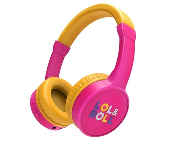 Auriculares de diadema bluetooth energy sistem lol&roll pop kids rosa