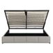 Cama de matrimonio de terciopelo con almacenaje 142x207 Cama de matrimonio de terciopelo con almacenaje 142x207 Gris Claro