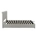 Cama de matrimonio de terciopelo con almacenaje 142x207 Cama de matrimonio de terciopelo con almacenaje 142x207 Gris Claro