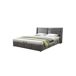 Cama de matrimonio de terciopelo con almacenaje 147x199 Cama de matrimonio de terciopelo con almacenaje 147x199 Gris