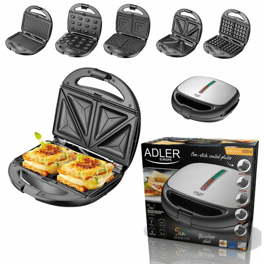 Sanduicheira Adler AD 3040 Preto Cinzento 1200 W