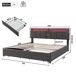 Cama de matrimonio de lino con almacenaje 164x209 Cama de matrimonio de lino con almacenaje 164x209 Gris