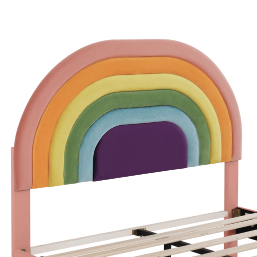Cama juvenile,cama dupla de veludo 140x200cm,rosa