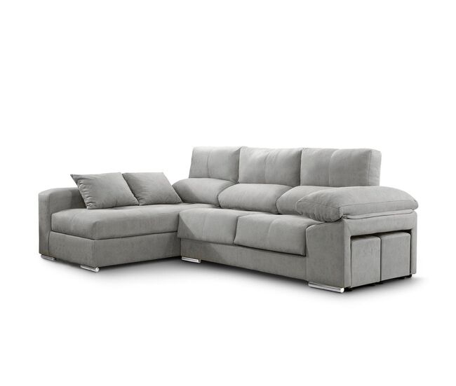 Sofa chaise longue copi 280cm. reclinable, +2 pufs
