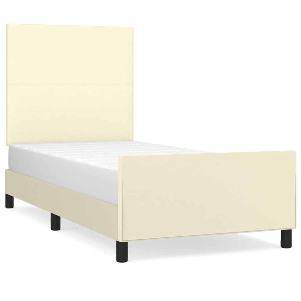 Estructura de cama 90x190 Crema