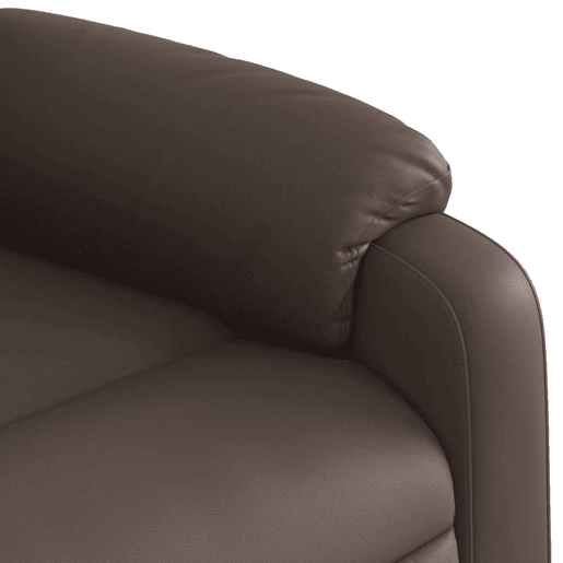 vidaXL Poltrona de massagens reclinável couro artificial castanho