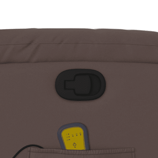 vidaXL Poltrona de massagens reclinável couro artificial castanho