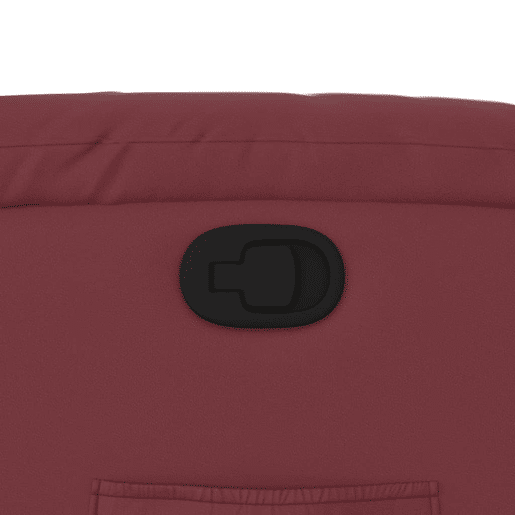 vidaXL Poltrona reclinável couro artificial vermelho tinto