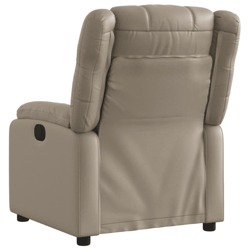 vidaXL Poltrona reclinável elétrica couro artificial cor cappuccino