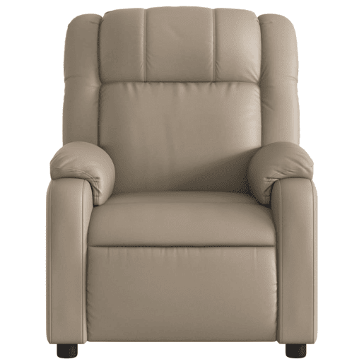 vidaXL Poltrona reclinável elétrica couro artificial cor cappuccino
