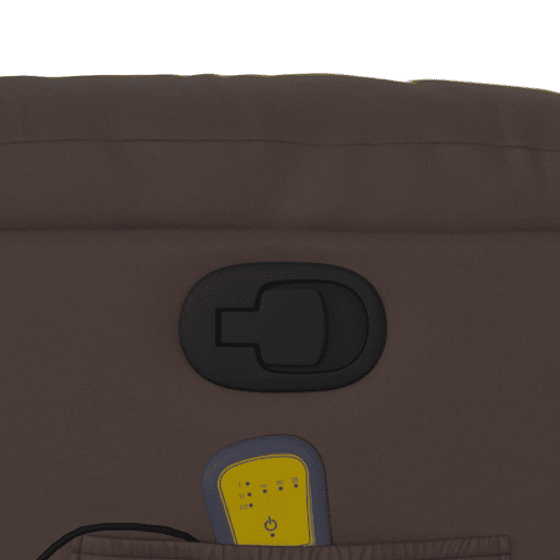 vidaXL Poltrona de massagens reclinável couro artificial castanho