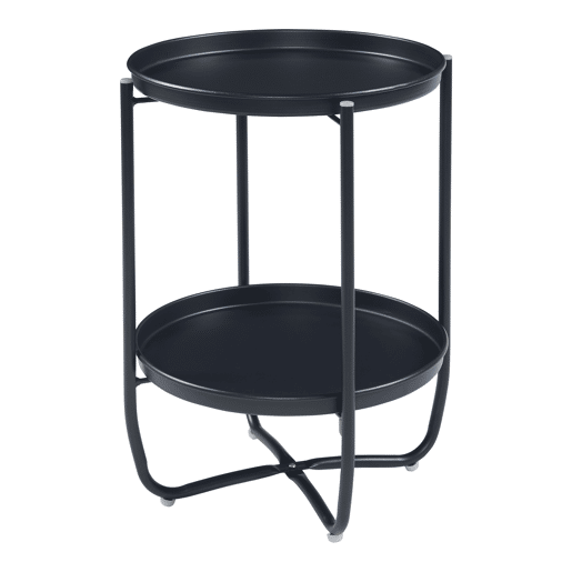 Mesa de jardim Sandefjord aço 57,5x40 cm - Preto en.casa