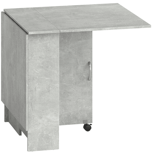 HOMCOM Mesa de Sala de Jantar Dobrável Mesa de Madeira com 2 Prateleiras de Armazenamento e Rodas para Cozinha 75x140x74 cm Cinza