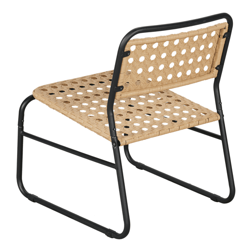 Conjunto de mobiliário de jardim Brienza poly rattan Ø45x45 cm - BegePreto casa.pro