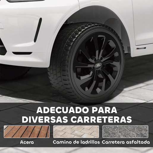 AIYAPLAY Carro Elétrico para Crianças acima de 3 Anos com Licença Land Rover Discovery Sport Carro Elétrico Infantil com Bateria 12V Controlo Remoto Faróis Buzina e Música 106x65,5x51 cm Branco AIYAPLAY Carro Elétrico para Crianças acima de 3 Anos com Licença Land Rover Discovery Sport Carro Elétrico Infantil com Bateria 12V Controlo Remoto Faróis Buzina e Música 106x65,5x51 cm Branco