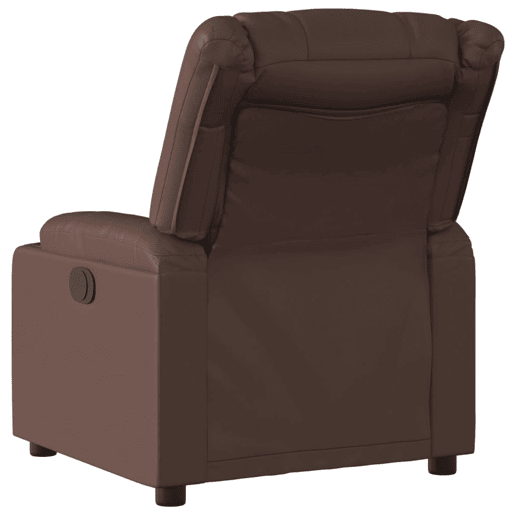 vidaXL Poltrona reclinável couro artificial castanho