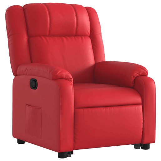 vidaXL Poltrona reclinável elevatória couro artificial vermelho vidaXL Poltrona reclinável elevatória couro artificial vermelho