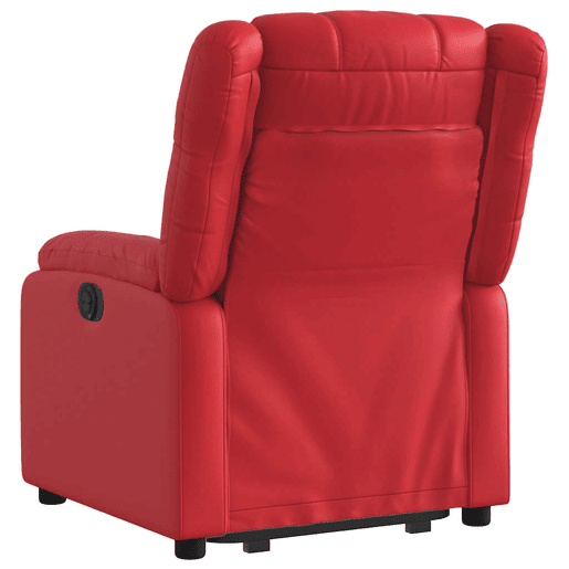 vidaXL Poltrona reclinável elevatória couro artificial vermelho vidaXL Poltrona reclinável elevatória couro artificial vermelho