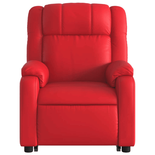 vidaXL Poltrona reclinável elevatória couro artificial vermelho vidaXL Poltrona reclinável elevatória couro artificial vermelho