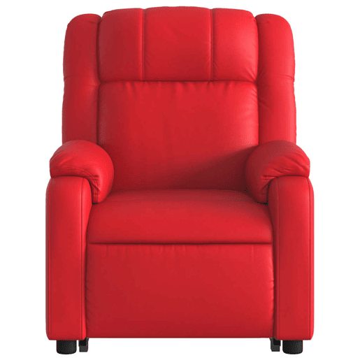 vidaXL Poltrona reclinável elevatória couro artificial vermelho vidaXL Poltrona reclinável elevatória couro artificial vermelho
