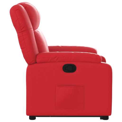 vidaXL Poltrona reclinável elevatória couro artificial vermelho vidaXL Poltrona reclinável elevatória couro artificial vermelho