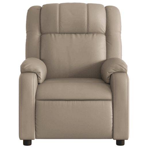 vidaXL Poltrona reclinável couro artificial cor cappuccino vidaXL Poltrona reclinável couro artificial cor cappuccino