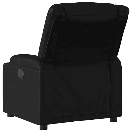 vidaXL Poltrona reclinável elétrica couro artificial preto
