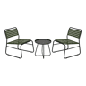 Conjunto de mobiliário de jardim Brienza poly rattan Ø45x45 cm - VerdePreto casa.pro