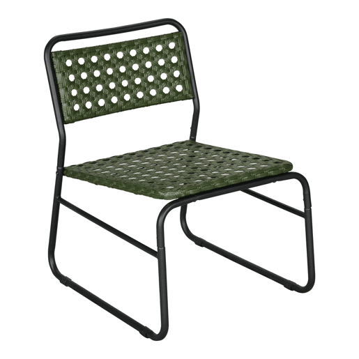 Conjunto de mobiliário de jardim Brienza poly rattan Ø45x45 cm - VerdePreto casa.pro