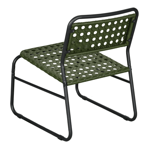 Conjunto de mobiliário de jardim Brienza poly rattan Ø45x45 cm - VerdePreto casa.pro