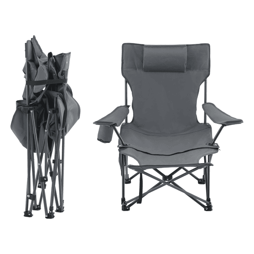 Mesa portátil com 2 cadeiras de campismo dobráveis Bellante Tecido de aço - Cinzento casa.pro Mesa portátil com 2 cadeiras de campismo dobráveis Bellante Tecido de aço - Cinzento casa.pro