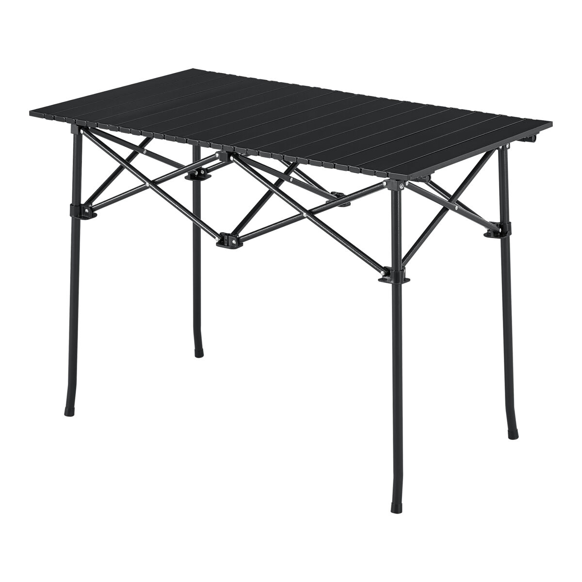 Mesa plegable camping castilenti aluminio 94x55x68 cm - negro [en.casa]