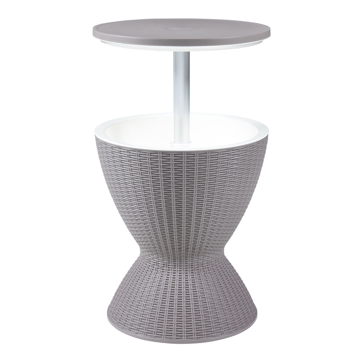 Mesa nevera atessa exterior 30 l plástico 58xø49cm - marrón claro  [casa.pro]