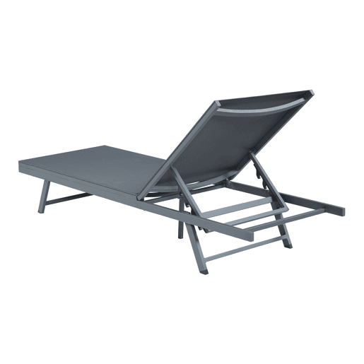 Espreguiçadeira Baragiano com encosto regulável 197x64x30cm - Antracite casa.pro