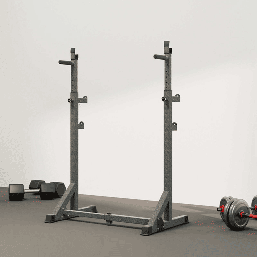 SPORTNOW Suporte para Barras de Pesos Multifuncional com Largura e Altura Ajustáveis Suporte de Musculação com Estrutura de Aço Carga 200 kg para Treino em Casa Ginásio 60-87x65x121-158 cm Preto