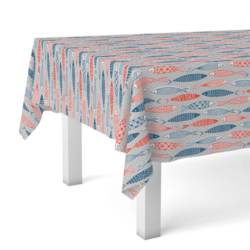 Toalha de Mesa Resinada Fish 220x140cm Donegal Collections