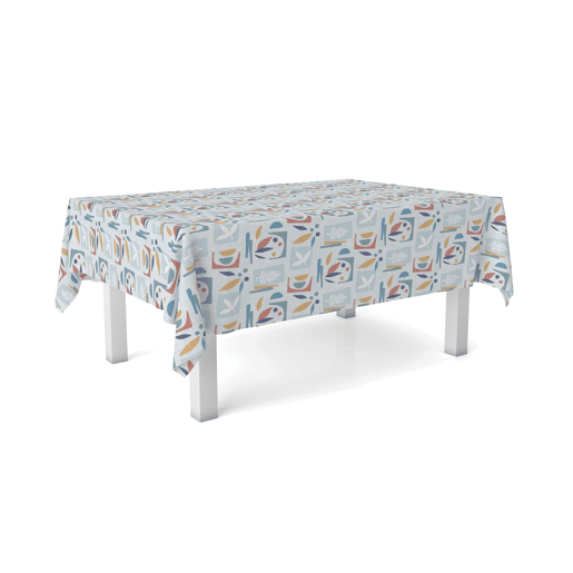 Toalha de Mesa Hule Segre Azul 140x140cm Donegal Collections
