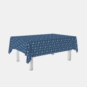 Toalha de Mesa Resinada Ancora Azul 100x140cm Donegal Collections