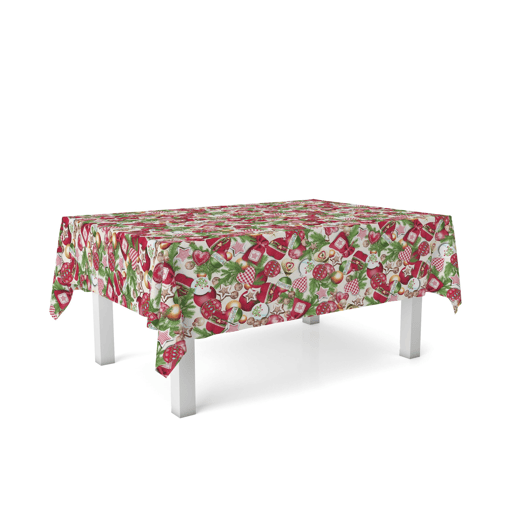 Toalha de Mesa Resinada Corazones 220x140cm Donegal Collections