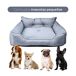 Cama para mascota + comedero doble Cama para mascota + comedero doble Gris