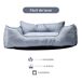 Cama para mascota + comedero doble Cama para mascota + comedero doble Gris