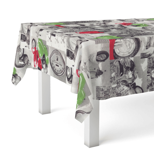 Toalha de Mesa Resinada Vespas 100x140cm Donegal Collections